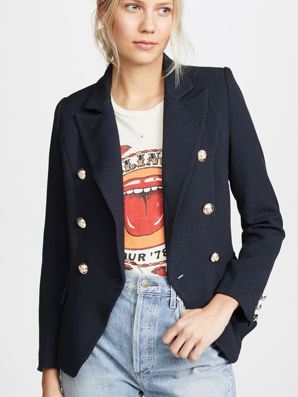 Chic Lioness Palermo Blazer in classic navy blue, women’s size XS (US 2)